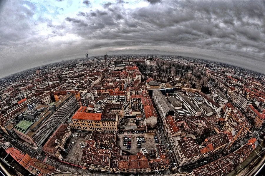 Aerial view of Turin